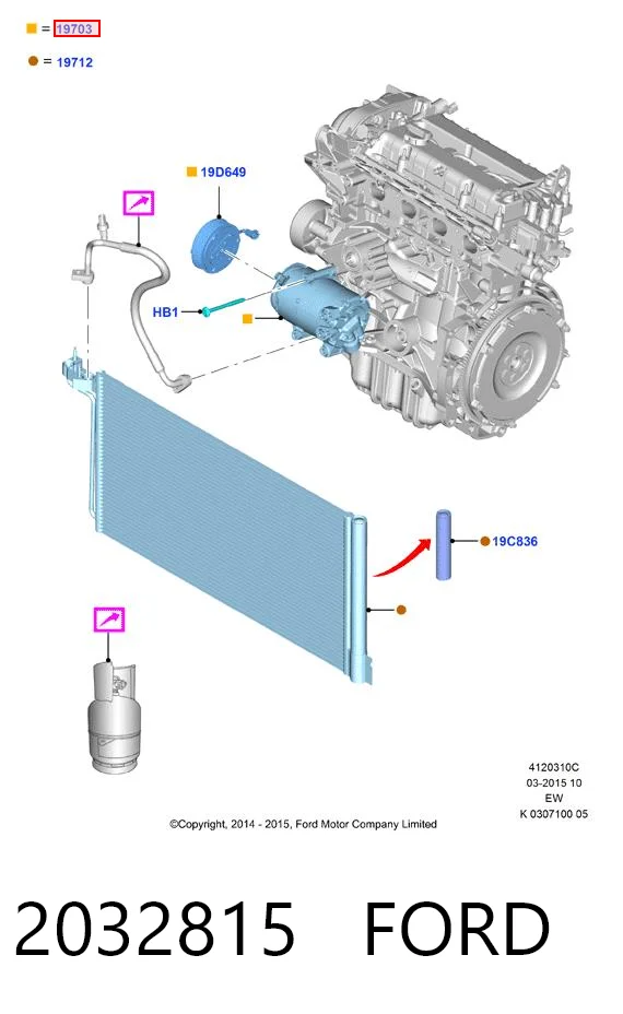 2032815 Ford Compresor climatizador