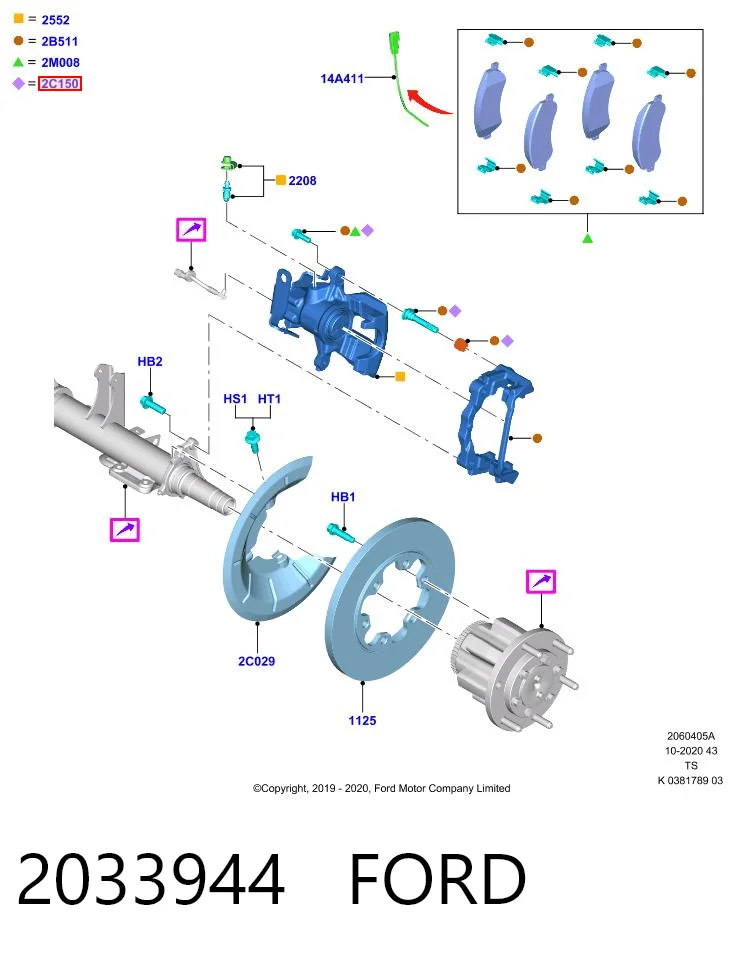 Kit de reparación de frenos Fiat Ducato III (250)