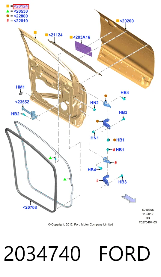Puerta de coche, delantera, izquierda Ford Kuga II SUV (CBS) (2012 - 2019) precio, desde 441,41 EUR