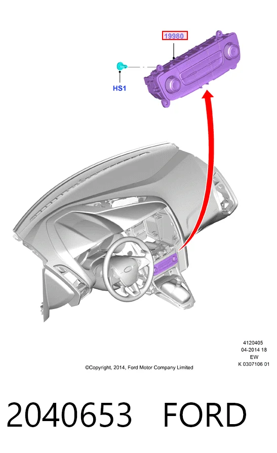 Unidad de control de la ventilación para Ford Focus III CB8