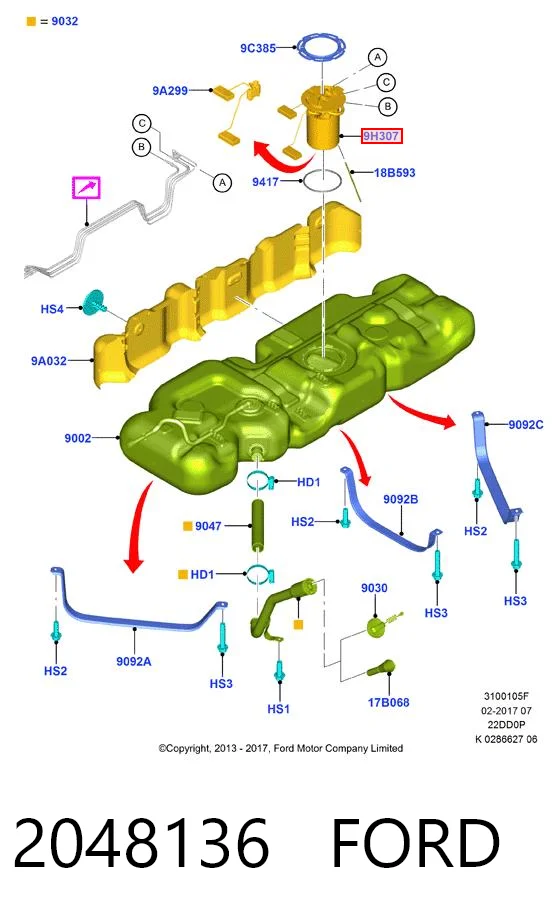 2048136 Ford Módulo de alimentación de combustible