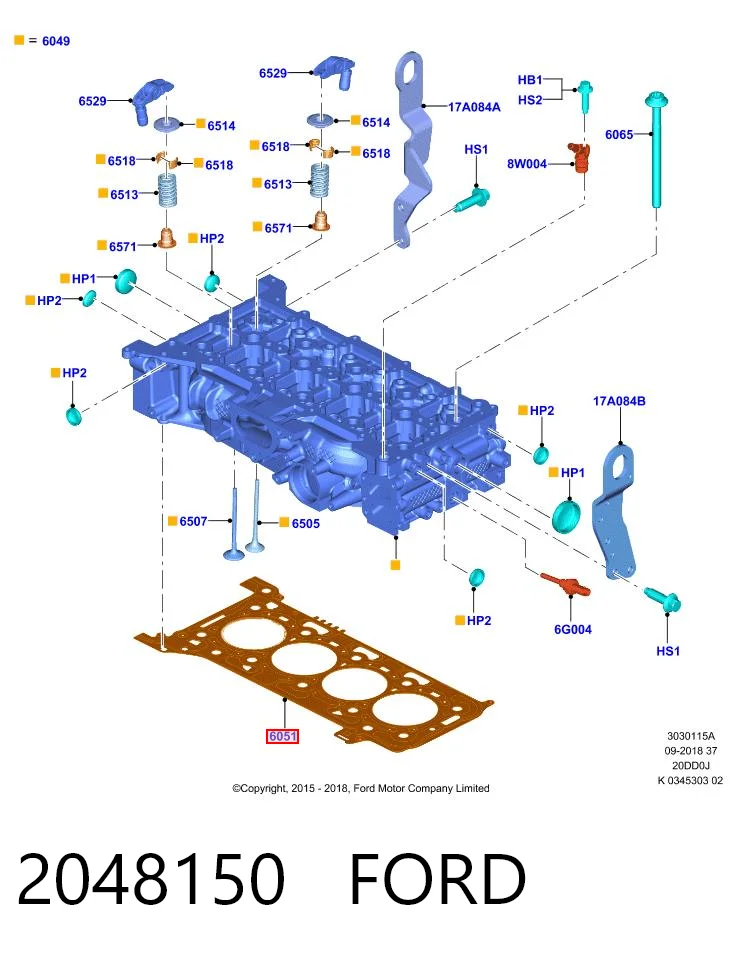 2048150 Ford Empaquetadura de culata