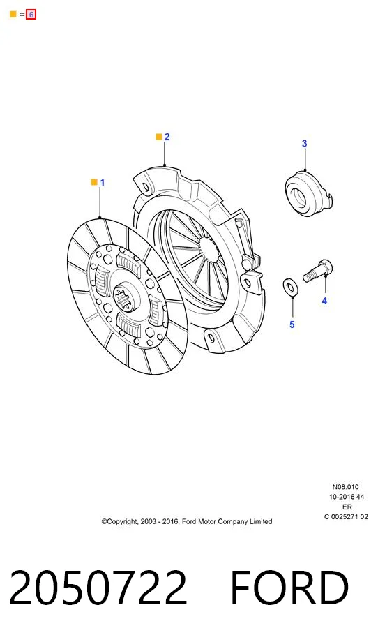 Kit de embrague 2050722 FORD