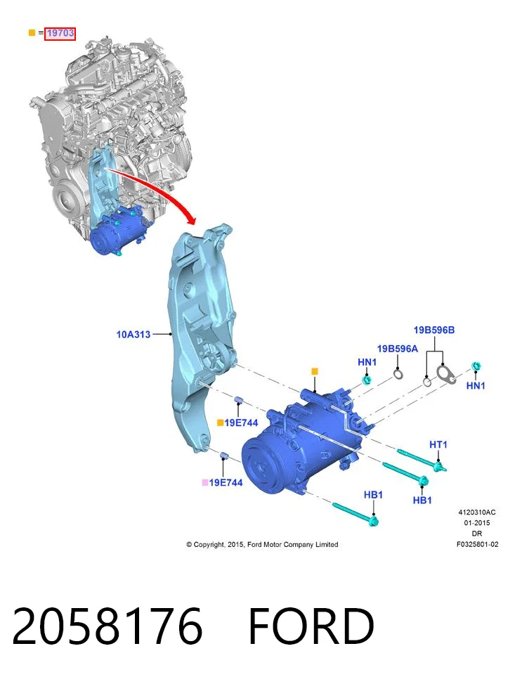 2058176 Ford Compresor climatizador