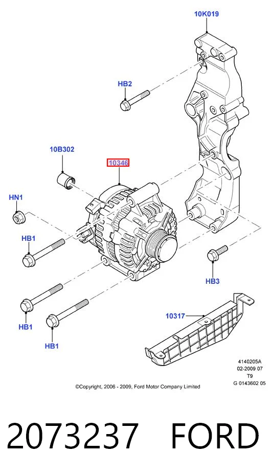 2073237 Ford Alternador de coche