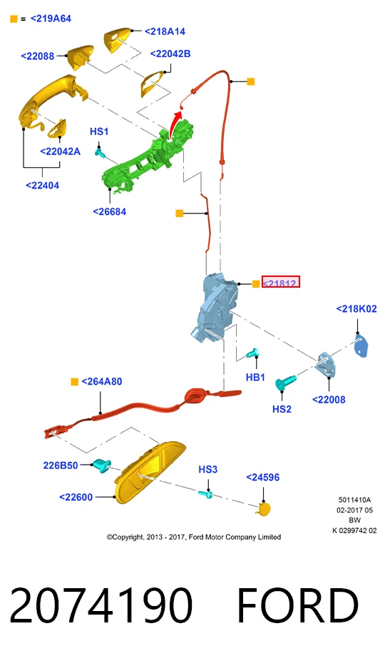  Cerradura Ford ECOSPORT 
