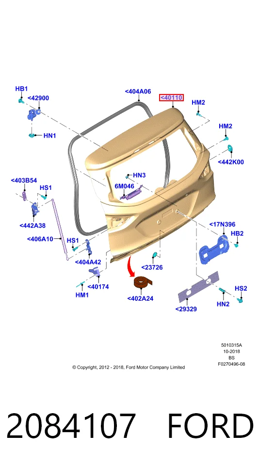 Comprar Puerta trasera Ford Kuga II CBS