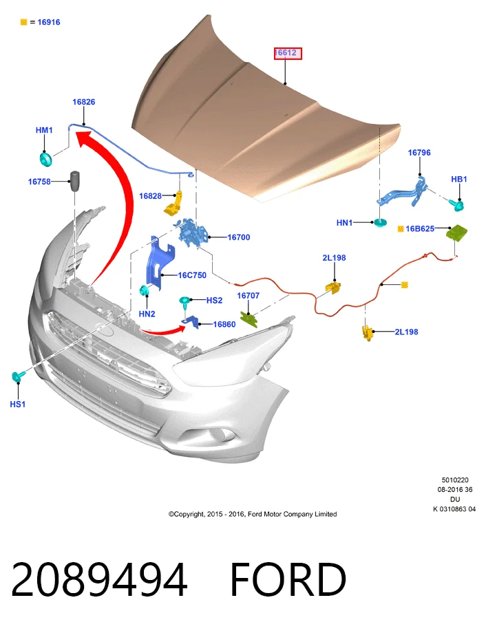 Capot Ford Ka  hatchback comprar en España