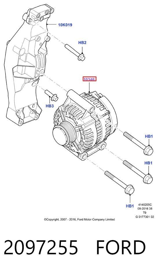 2097255 Ford Alternador de coche