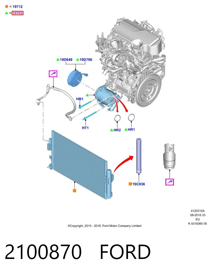 2100870 Ford Compresor climatizador