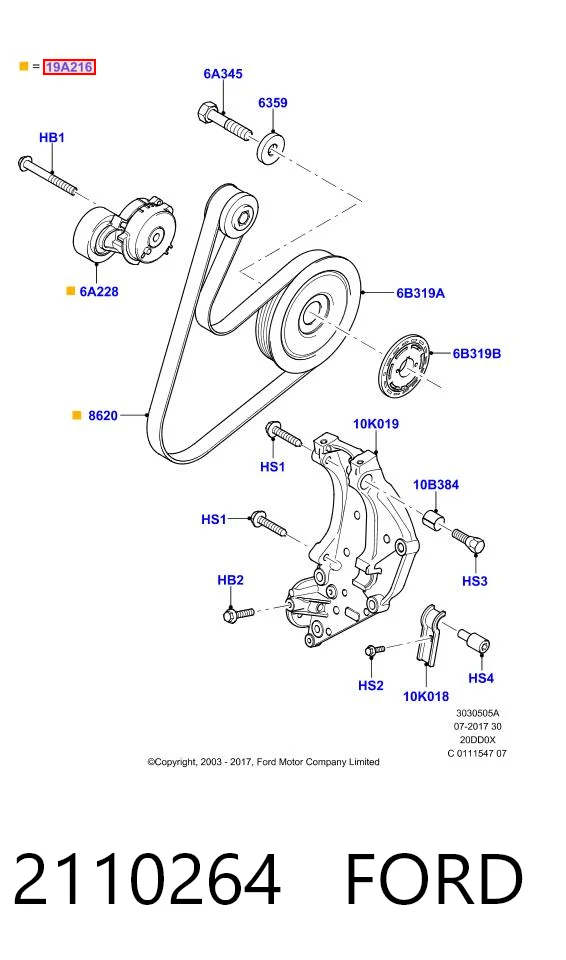 Correa de transmisión, completo para Ford Galaxy II CA1 WA6