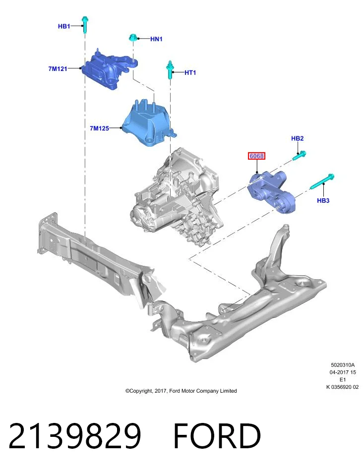 Comprar Soporte de transmisión (soporte de caja de cambios) Ford Fiesta VII  a bajo precio