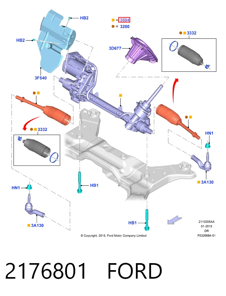 Caja de dirección Ford S-Max 