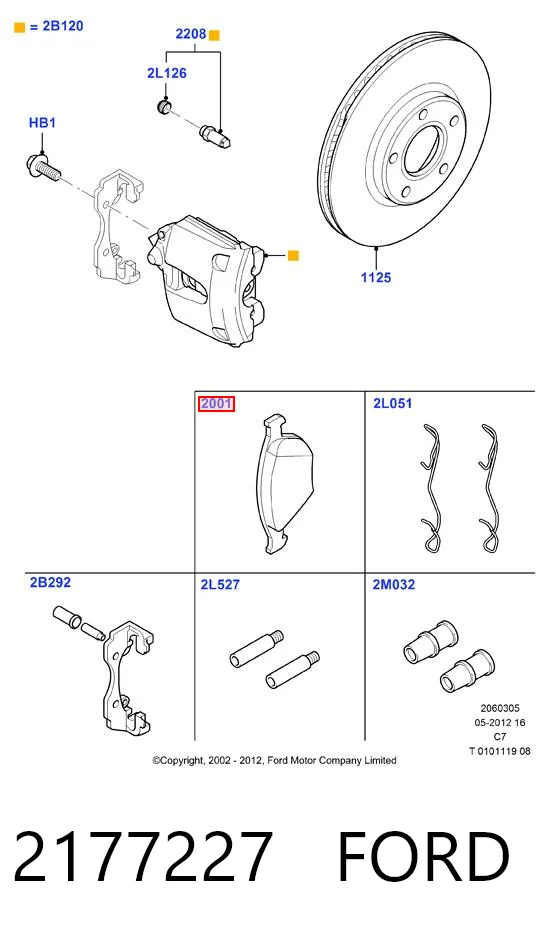 2177227 Ford Pastillas delanteras