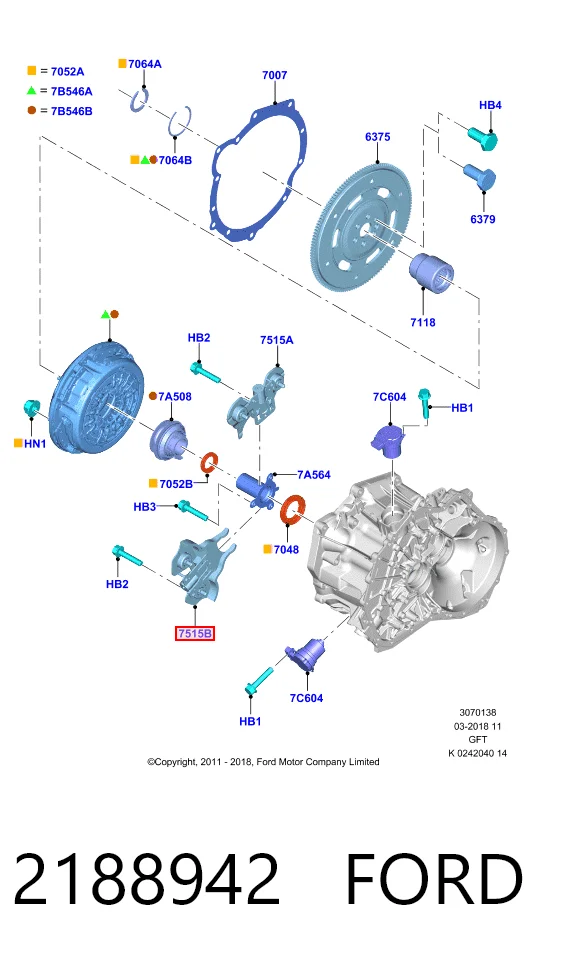 Kit de embrague 2188942 FORD