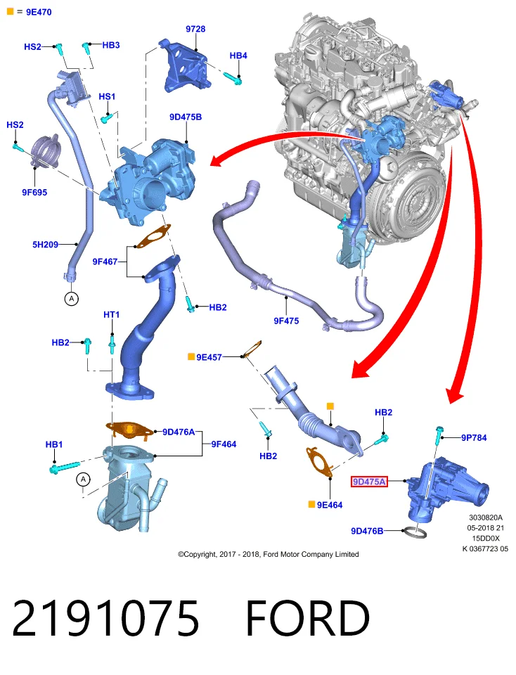 EGR Ford Kuga III