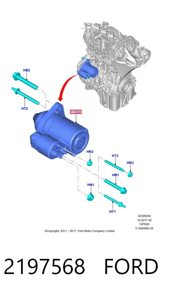 2197568 Ford Arranque motores