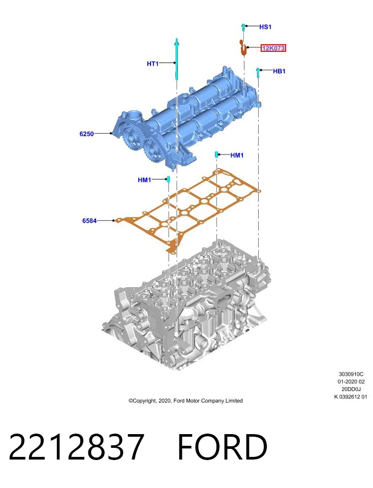Sensor de posición de árbol de levas Ford Focus IV (HN)