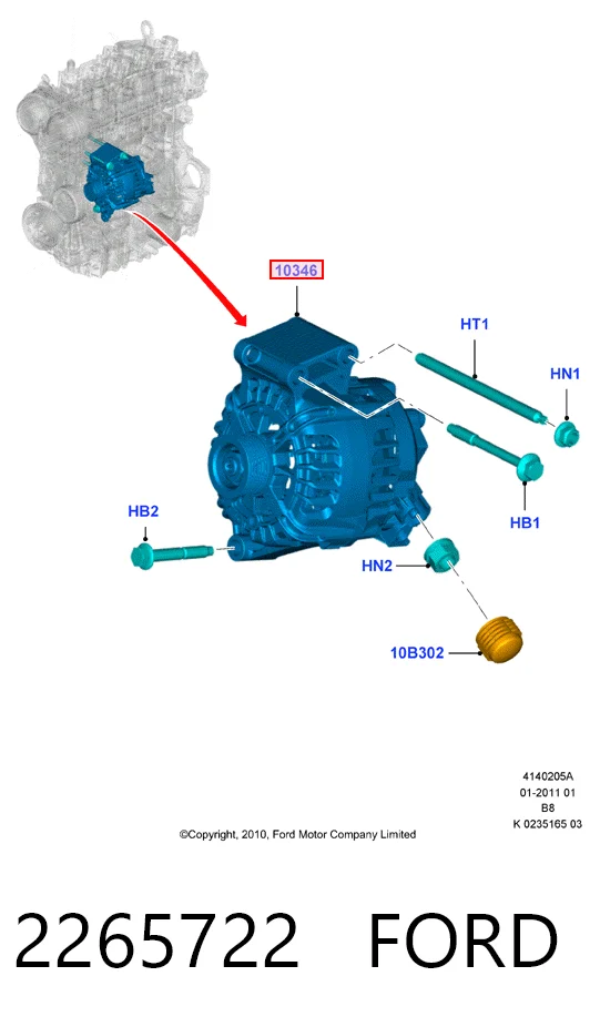 2265722 Ford Alternador de coche