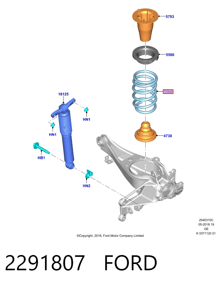 Muelle trasero para Ford Focus IV HP