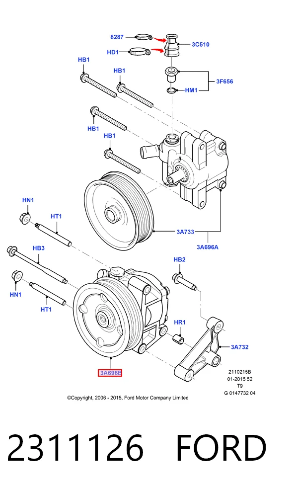 2311126 Ford Bomba hidráulica de dirección