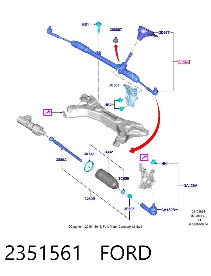 Comprar Cremallera de dirección Ford Ka  UK, FK