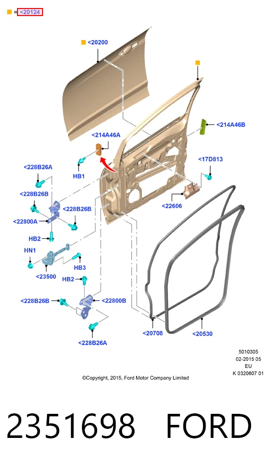 Puerta de coche, delantera, izquierda Ford C-Max Grand monovolumen (CB7) (2010 - 2019) precio, desde 278,78 EUR