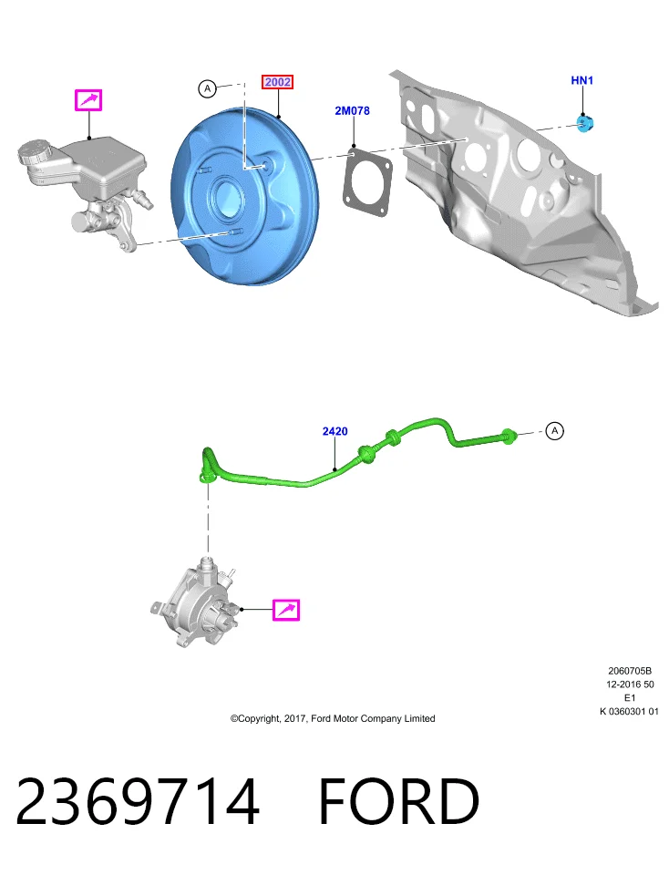 Servofreno para Ford Puma  J2K, CF7