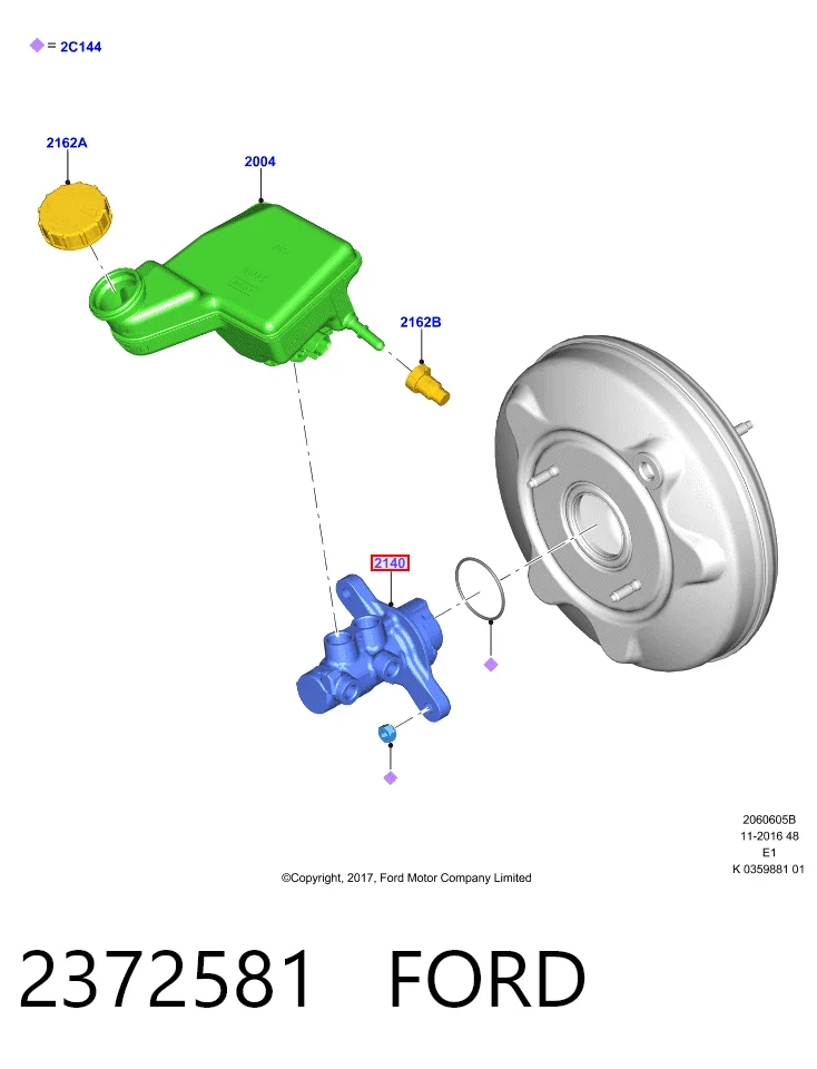 Cilindro principal de freno Ford Fiesta Mk7