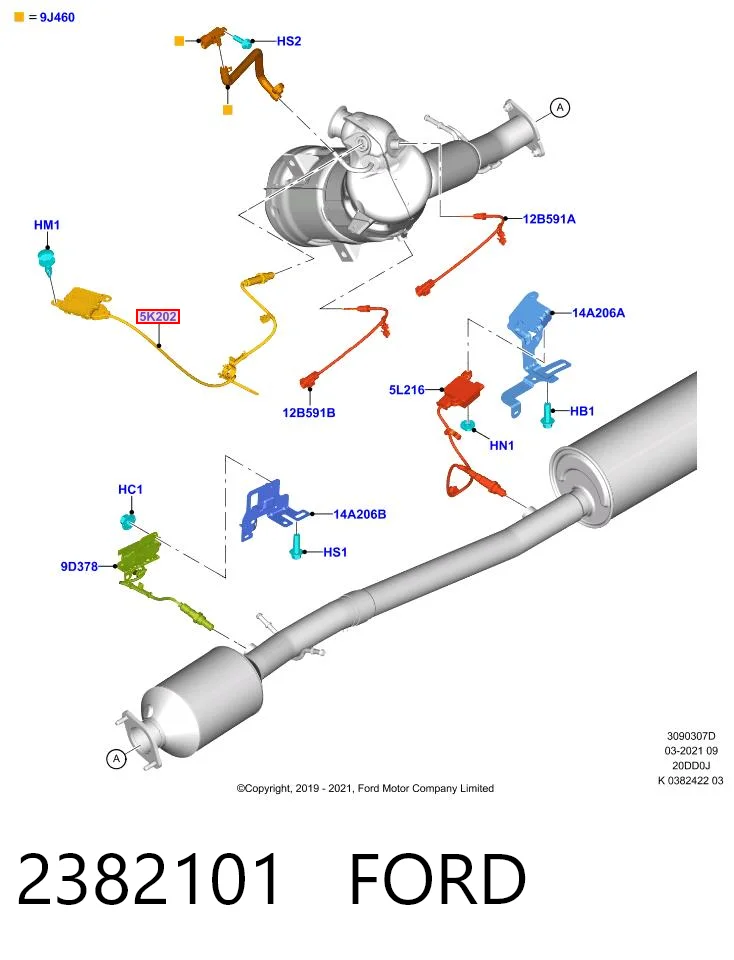2382101 Ford Sensor de óxidos de nitrógeno NOx