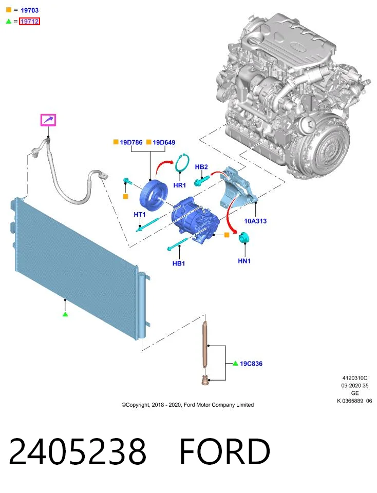 Radiador de aire acondicionado Ford Focus IV (2018-2026)