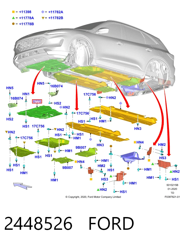 Protección motor / empotramiento para Ford Kuga DFK