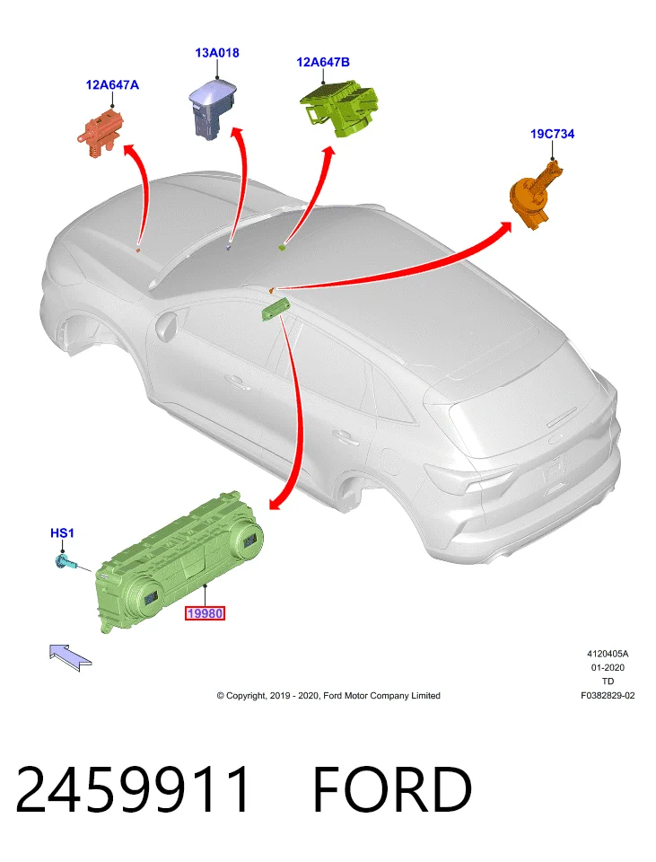 Unidad de control de la ventilación para Ford Kuga III DFK