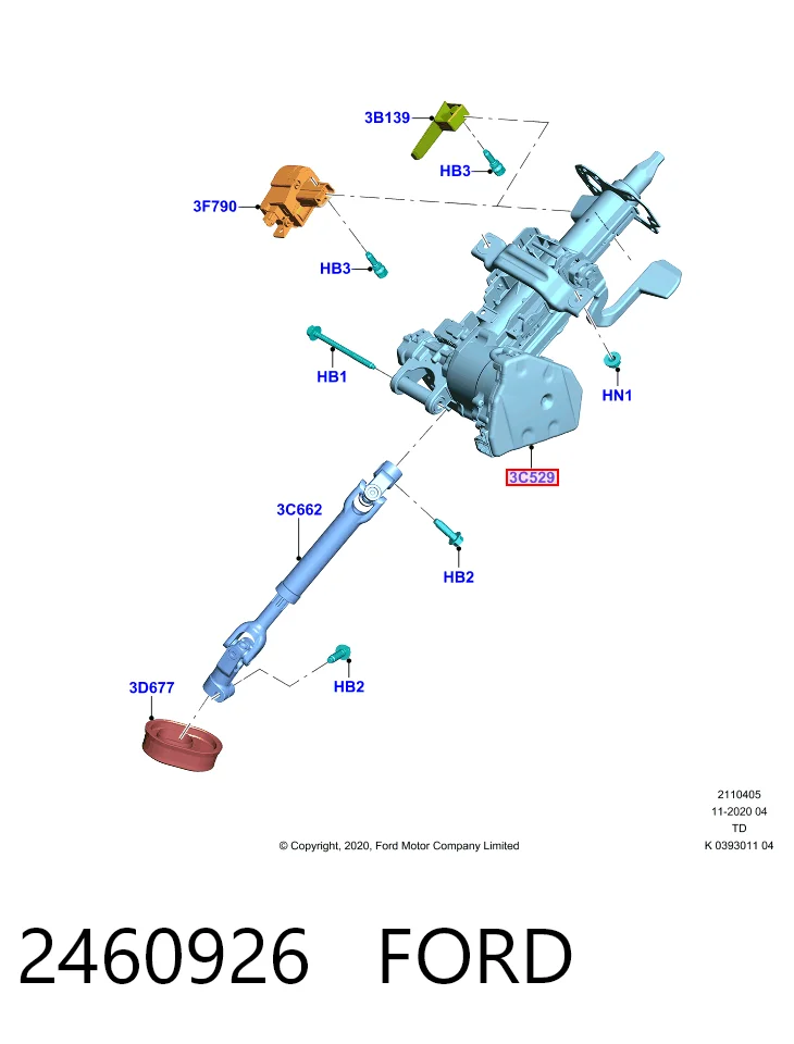 Comprar Columna de dirección Ford Kuga III DFK a bajo precio