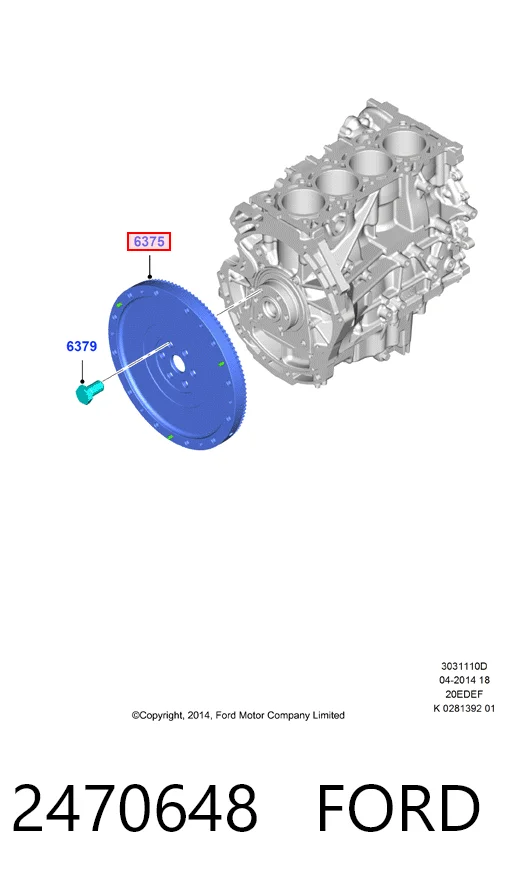 Volante de motor para Ford Escape III DFK