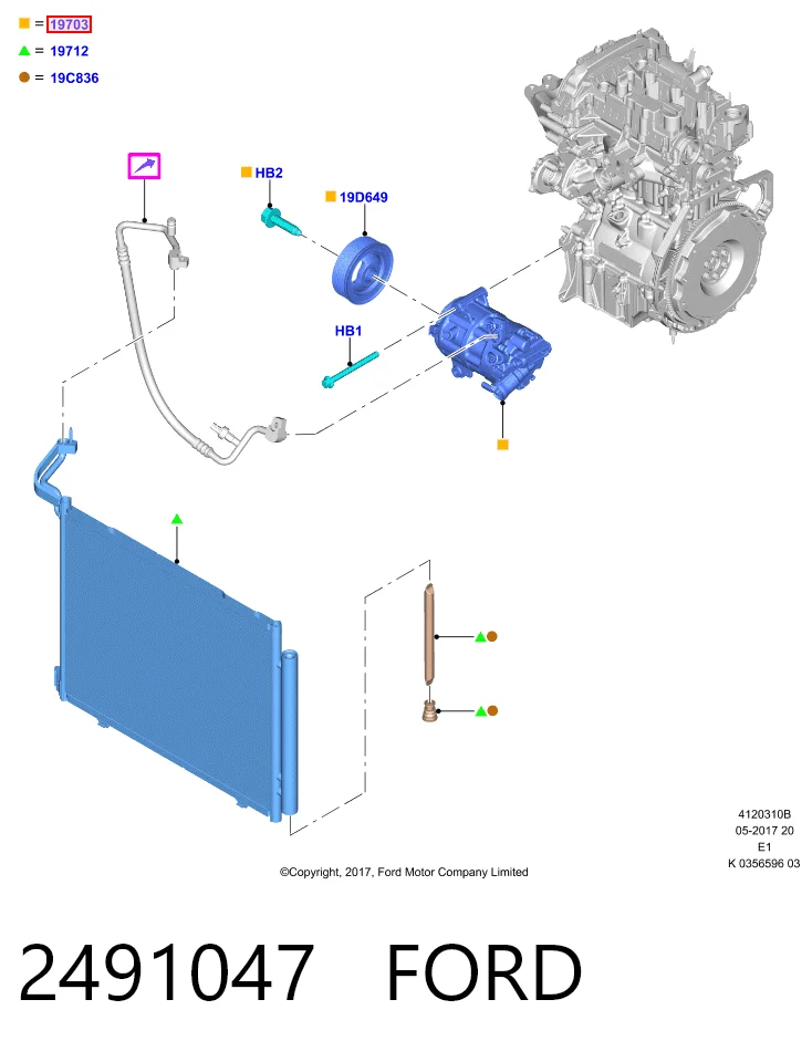  Compresor de aire acondicionado Ford Fiesta 