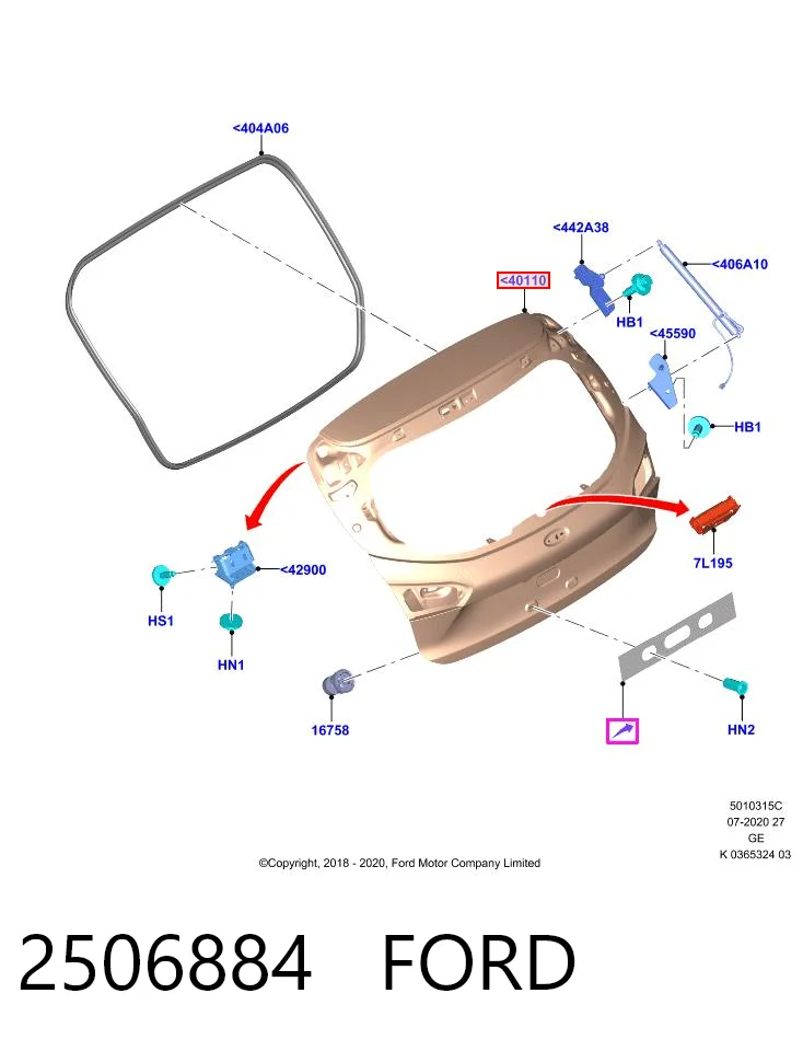 Puerta trasera para Ford Focus HP
