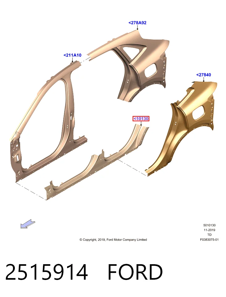 Comprar Umbral exterior derecho Ford Kuga III DFK a bajo precio