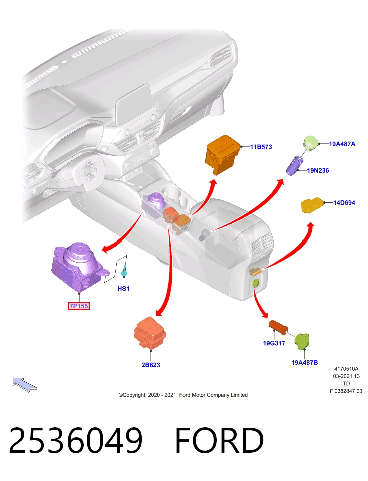 Palanca de cambios para Ford Kuga DFK