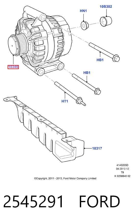 Alternador FORD 2545291