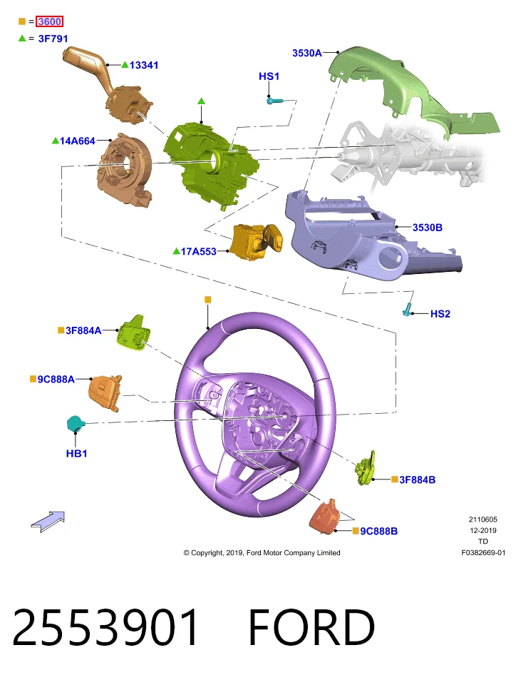 Volante para Ford Kuga DFK