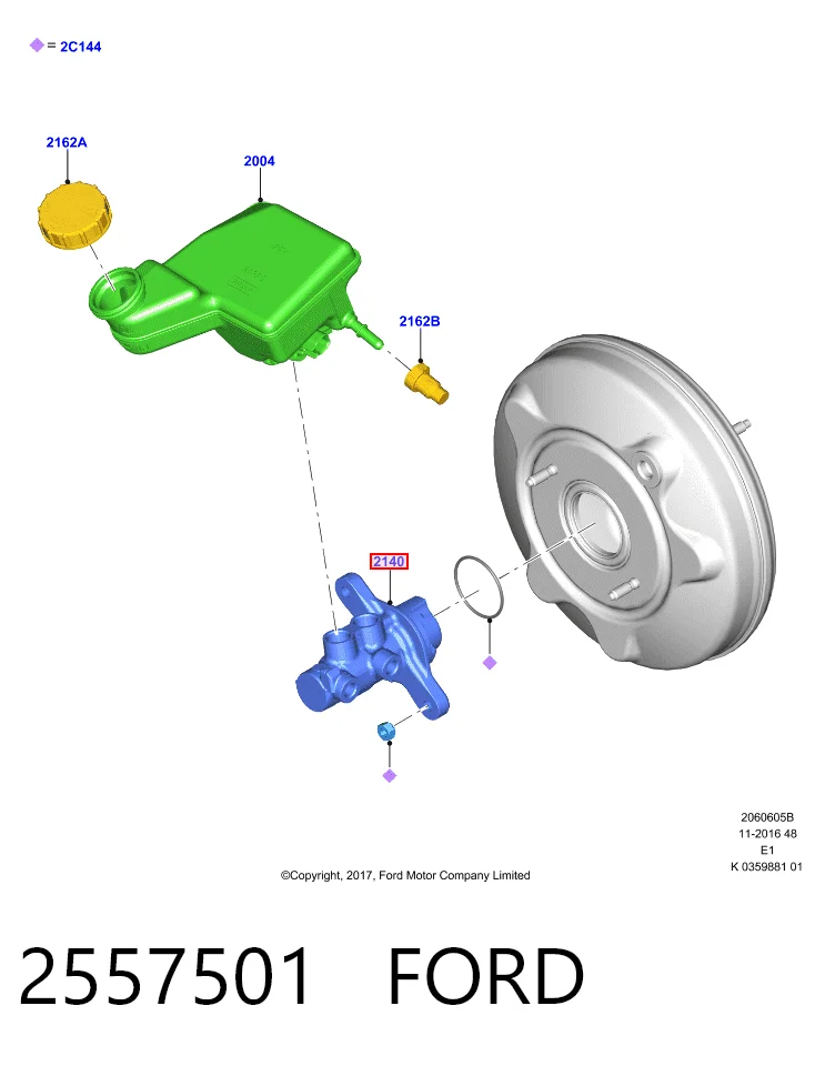 Cilindro principal de freno Ford Puma 