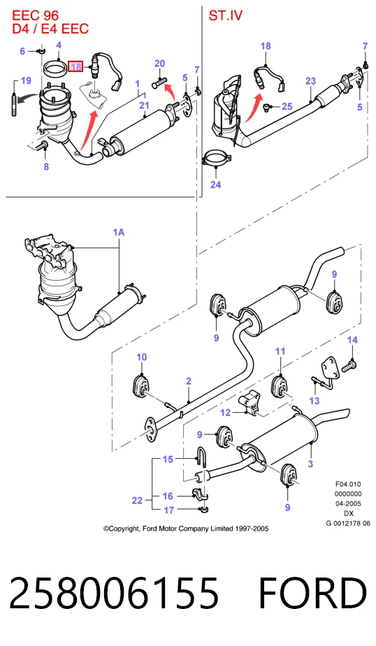 258006155 Ford Sonda lambda (NOx, O2)