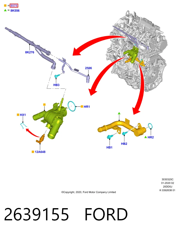 Termostato para Ford Kuga DFK