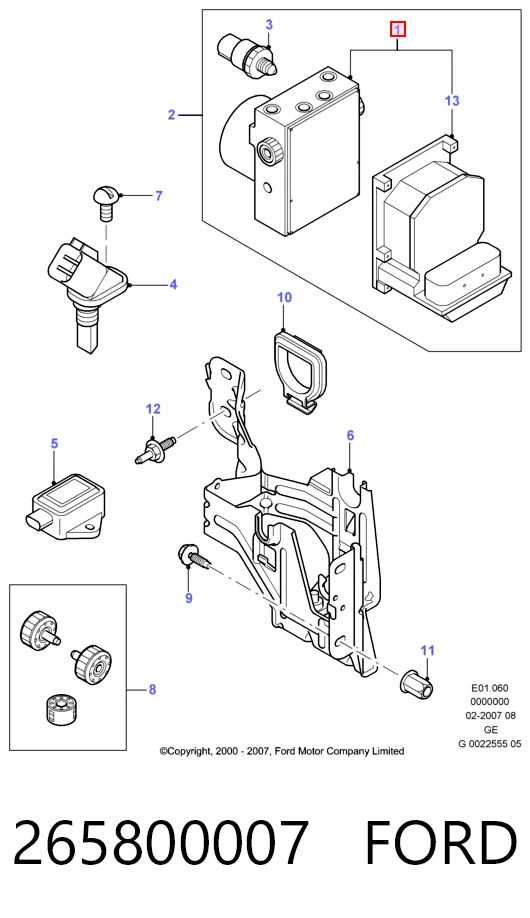 Módulo ABS 0265222031 Bosch
