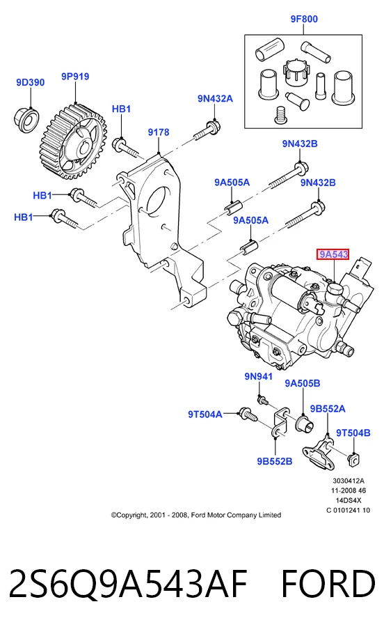 Bomba inyectora 2S6Q9A543AF FORD