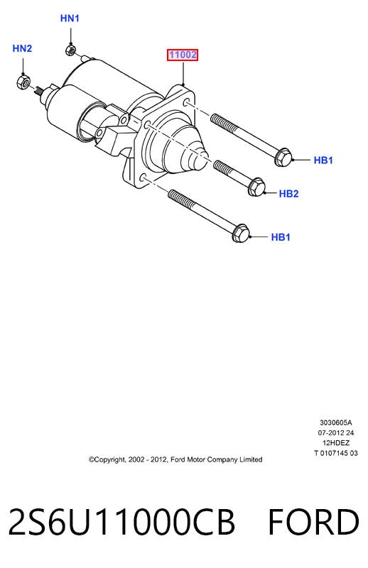 2S6U11000CB Ford Arranque motores
