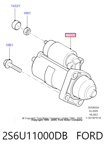 2S6U11000DB Ford Arranque motores
