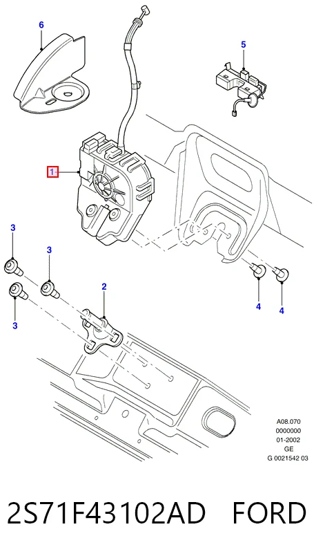 Cerradura de portón trasero Ford Mondeo III hatchback (B5Y) (2000 - 2007) precio, desde 39,20 EUR