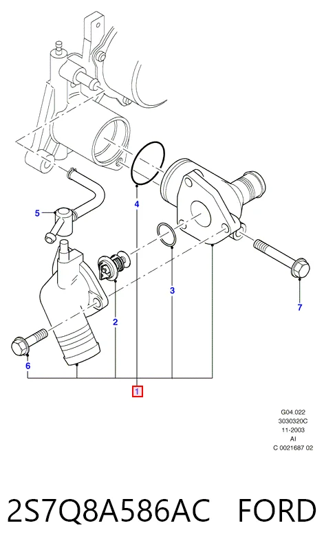 Carcasa del termostato Ford Transit V bus (V184/5) (2000 - 2006) precio, desde 42,66 EUR